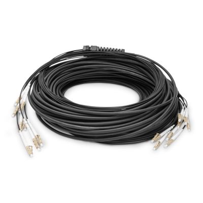 Digitus Zakończony fabrycznie uniwersalny kabel światłowodowy typu breakout, wielomodowy OM4, 8 włókien, LC/UPC – LC/UPC