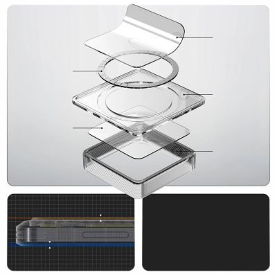 19. Etui Spigen Ultra Hybrid Mag MagSafe na Samsung Galaxy S26 Zero One - przezroczysto-białe