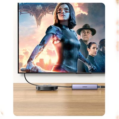 24. Ugreen wielofunkcyjny adapter HUB USB 3.0 - 3 x USB / Ethernet RJ-45 / USB Typ C PD szary (CM475)