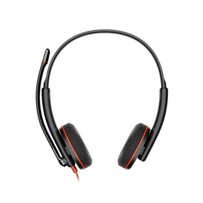 163. Poly Blackwire 3225 Stereo USB-C Headset +3.5mm Plug +USB-C/A Adapter (Bulk)