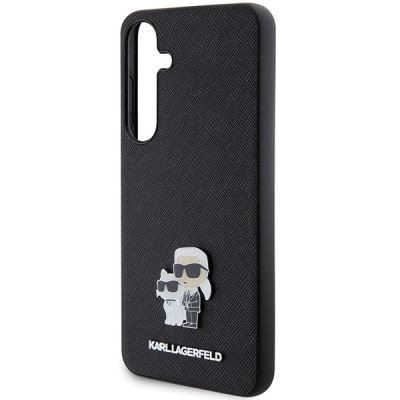6. Etui Karl Lagerfeld Saffiano Karl&Choupette Metal Pin na Samsung Galaxy S24 - czarne