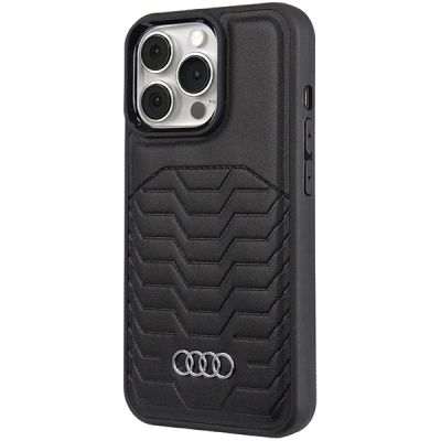 6. Etui Audi Synthetic Leather z MagSafe na iPhone 13 Pro Max - czarne