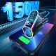 4. Joyroom szybka ładowarka samochodowa 4w1 USB-A QC3.0 / 2xUSB-C PD 150W czarna (JR-CL21)