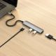 7. Aluminiowy adapter do urządzeń mobilnych USB-C Satechi 4-in-1 USB-C Slim Multiport Adapter 4K (space gray)