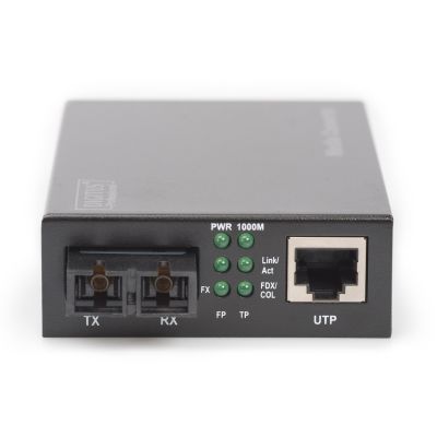 12. Digitus Gigabitowy konwerter mediów, RJ45 / SC