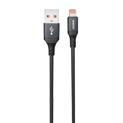 Kabel Dudao 3A 30W L3SL USB-A - Lightning w oplocie 1,2m - czarny