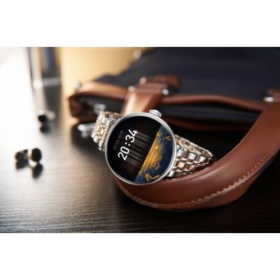 4. Smartwatch Gravity Srebrno Różowe Złoto Czarny 2 Paski GT26-5