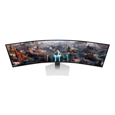 12. Samsung G93SC monitor komputerowy 124,5 cm (49") 5120 x 1440 px Dual QHD OLED Srebrny