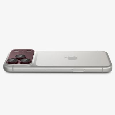 8. Szkło hartowane na aparat Spigen Optik Pro XL GLAS.TR EZ FIT na iPhone 18 Pro - dark cherry
