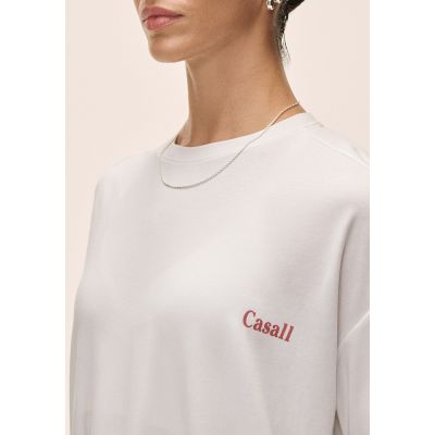 2. Koszulka damska Casall Oversized Cotton Blend Tee biały