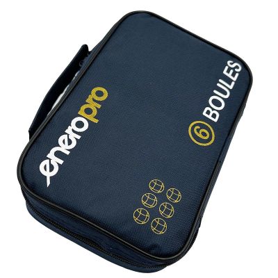 3. KULE DO GRY 6 SZT- BOULE PETANQUE CZARNE POKROWIEC ENERO PRO