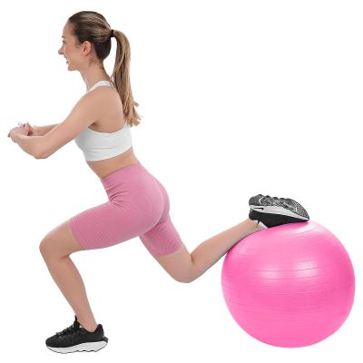 17. PIŁKA GIMNASTYCZNA DO ĆWICZEŃ FITNESS 65CM ANTIBURST RÓŻOWA