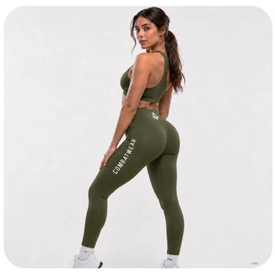 5. Legginsy damskie długie ARMY GREEN COMBATWEAR | DBX Bushido