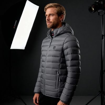 7. Kurtka męska Geographical Norway AMIGOTAL HOOD DB DGREY MEN 233 DARK GREY (WZ5179H/GN-GRIS FONCÉ)