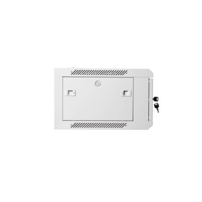 5. Szafa sieciowa wisząca 19" 4U rack 600x450, drzwi pełne, szary, niedzielona, złożona, 60kg