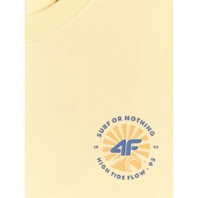 4. T-shirt regular z nadrukiem męski 4F 4FRSS26TTSHM4293-73S
