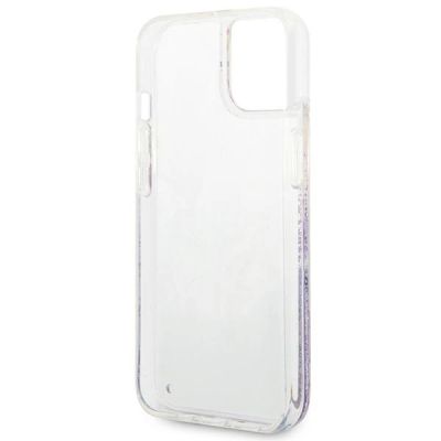 7. Etui Guess Flower Liquid Glitter na iPhone 14 Plus - fioletowe