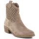 Botki damskie kowbojki ażurowe brązowe Jezzi  RMR2353-16