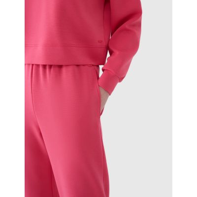 5. Spodnie damskie dresowe joggery z modalem 4F 4FWSS25TTROF1010-54S