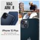 14. Etui Spigen Mag Armor z MagSafe na iPhone 15 Plus - niebieskie