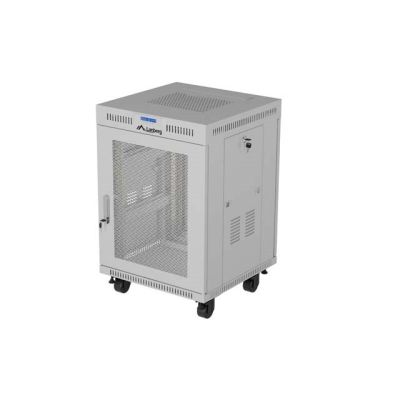 13. LANBERG SZAFA STOJĄCA 19" 15U 600X600 LCD SZARA