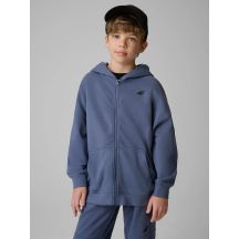 Bluza dresowa loose z kapturem chłopięca 4F 4FJRSS26TSWSM3051-33S