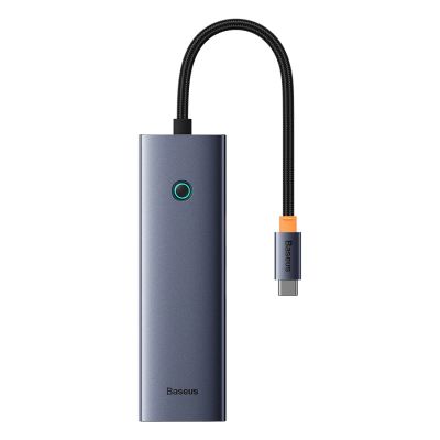 5. Hub USB Baseus UltraJoy Series 5w1 USB-C HDMI 4K 4x USB-A 3.0 - szary