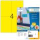 HERMA Etiketten A4 gelb 105x148 mm Papier matt 400 St.