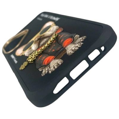 8. Etui Nimmy Glasses Cool Dog na iPhone 16 - czarne