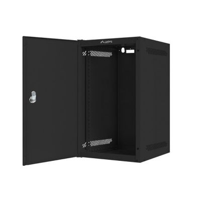 9. LANBERG SZAFA WISZĄCA RACK 10" 9U 280X310 CZARNA, DRZWI METALOWE (FLAT PACK) WF10-2309-00B