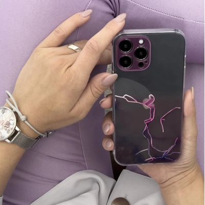 5. Marble Case etui do iPhone 12 Pro Max żelowy pokrowiec marmur pomarańczowy