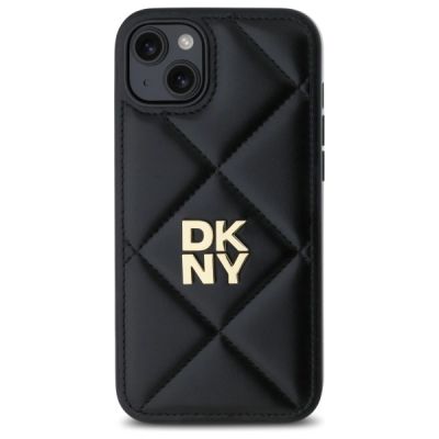 3. Etui DKNY Quilted Stack Logo na iPhone 15 Plus - czarne
