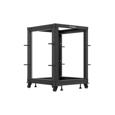 8. OPEN RACK 19" 15U 600X600-1100 REGULOWANY CZARNY LANBERG