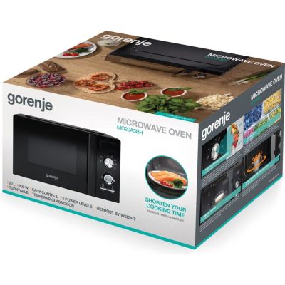 5. Gorenje MO20A3BH Czarny Kuchenka mikrofalowa kombinowana Blat 20 l 800 W