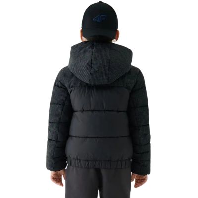 2. Kurtka puchowa dla chłopca 4F M621 głęboka czerń 4FJWAW25TDJAM621 20S