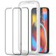 10. Szkło hartowane Spigen ALM Glass FC na iPhone 13 / 13 Pro / 14 / 16e / 17e- czarne 2 szt.