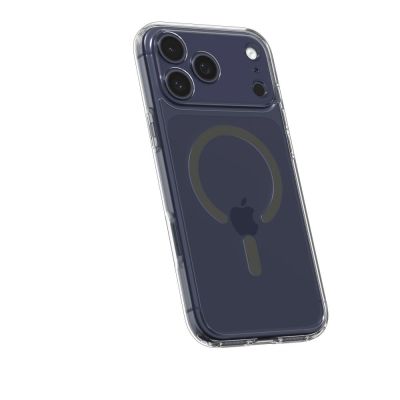 12. Etui Spigen Ultra Hybrid MagSafe na iPhone 17 Pro - przezroczysto-szare