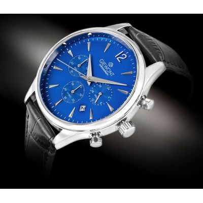 2. Zegarek Męski Giewont Chronograph Sapphire Czarno Niebieski GW6310-A3