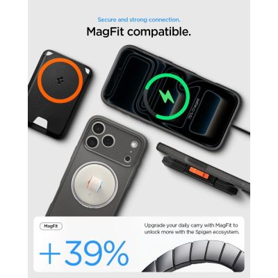 5. Etui Spigen Rugged Armor MagSafe na iPhone 18 Pro / 17 Pro - szare