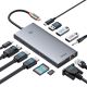 4. HUB Baseus PortalJoy Series 13w1 USB-C - 2x HDMI / DP / VGA / USB-A 3.1 / USB-C 3.1 / USB-A 2.0 / PD / RJ45 / SD / TF / AUX - szary