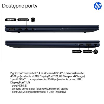 14. HP EliteBook X G1i Flip Ultra 7 258V 14"2.5K Touch 800nits 120Hz AG 32GB LPDDR5x-8533 SSD512 Intel Arc Cam IR 5 Mpx AI 68Wh W11Pro Blue Alu 3Y OnSite