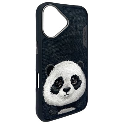 4. Etui Nimmy Big Eyed Pet 2.0 Panda na iPhone 16 - czarne