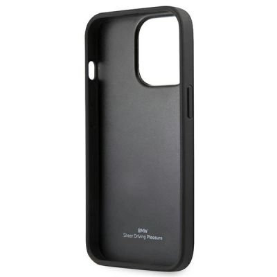 7. Etui BMW Signature Logo Imprint na iPhone 13 Pro Max - czarne