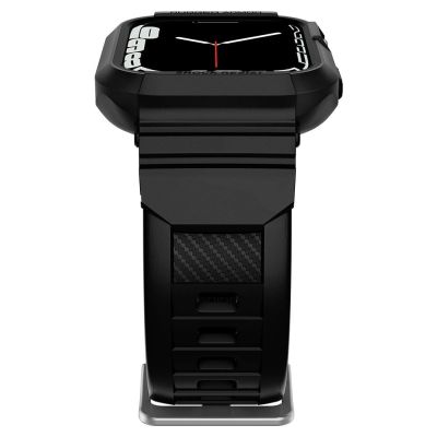 3. Etui z paskiem Spigen Rugged Armor Pro na Apple Watch 4 / 5 / 6 / 7 / 8 / SE (44/45 mm) - czarne