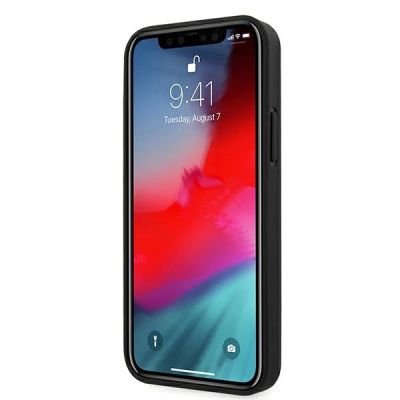 5. Etui Guess Saffiano Vintage Script na iPhone 12 Pro Max 6,7" - czarne