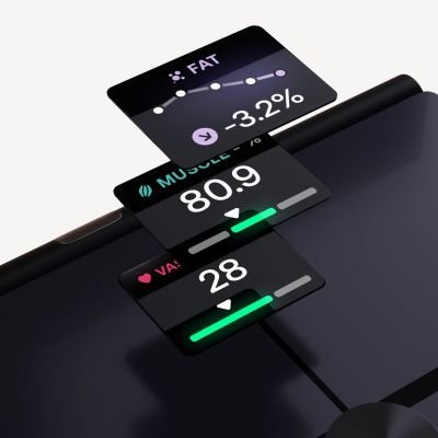 5. Withings BodyFit - inteligentna waga ze strefową analizą masy ciała, analizą metabolizmu oraz zdrowia serca (black)