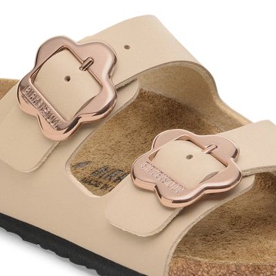 2. Birkenstock klapki ARIZONA FLOWER BUCKLE KIDS 1030439 SANDCASTLE (szerokość standardowa)