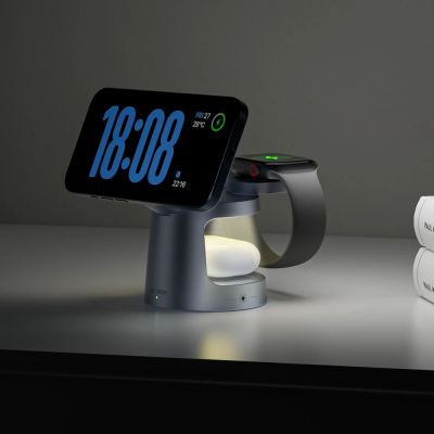 10. Ładowarka bezprzewodowa Tech-Protect QI2.2-25W-A48 3in1 magnetyczna - granatowa
