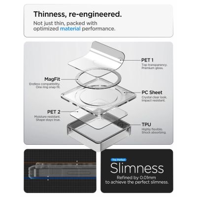 9. Etui Spigen Ultra Hybrid Mag MagSafe na Samsung Galaxy S26 Ultra - przezroczysto-niebieskie