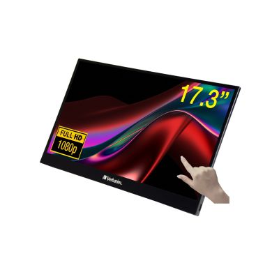 14. Monitor komputerowy Verbatim 49593 43,9 cm (17.3") 1920 x 1080 px Full HD LCD Ekran dotykowy Czarny